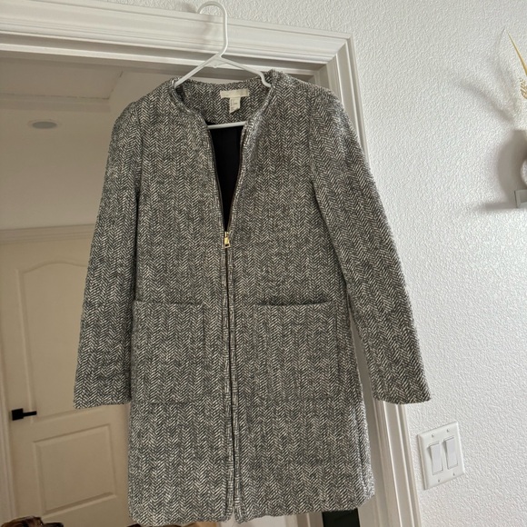 H&M Grey Tweed Coat - Picture 1 of 6